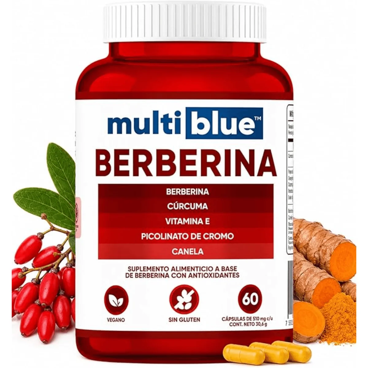 BERBERINA · 60 cápsulas — Vitaminas y suplementos