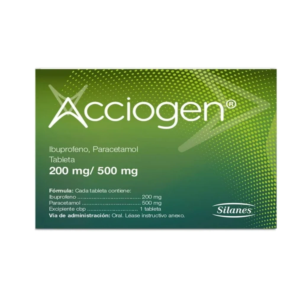 Acciogen 200 mg/500 mg · tabletas — Medicamentos