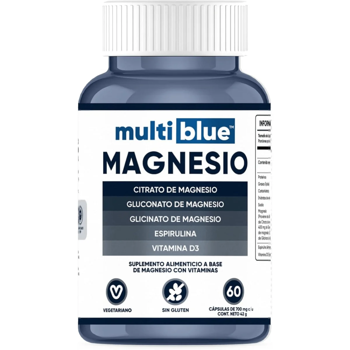 Magnesio · 60 cápsulas — Vitaminas y suplementos